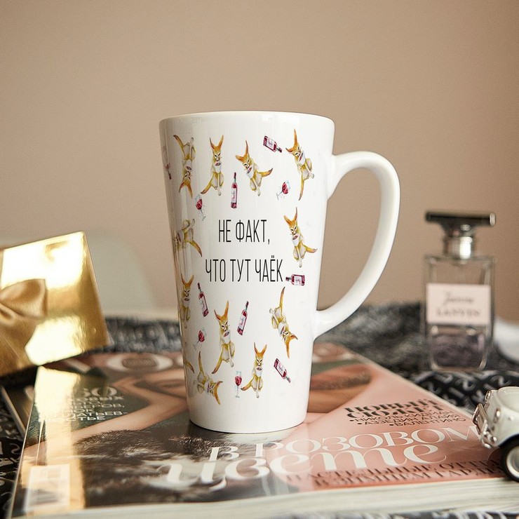 Купить кружку большую латте 450мл Не факт, что тут чаек в Минске!