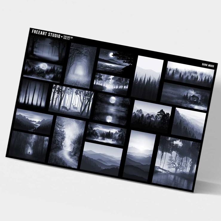 Купить cтикерпак, набор наклеек виниловых недорого Dark mood в Минске!