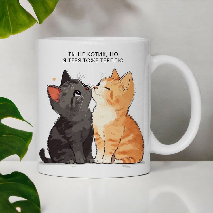 Купить кружку 330мл в подарок, Ты не котик в Минске!