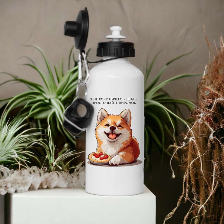 Купить флягу алюминиевую Дайте пирожок 600мл. в Минске!