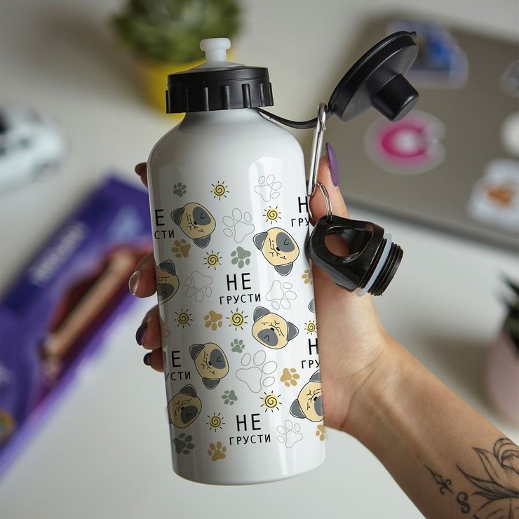 Купить флягу алюминиевую недорого Не грусти 600мл. в Минске!